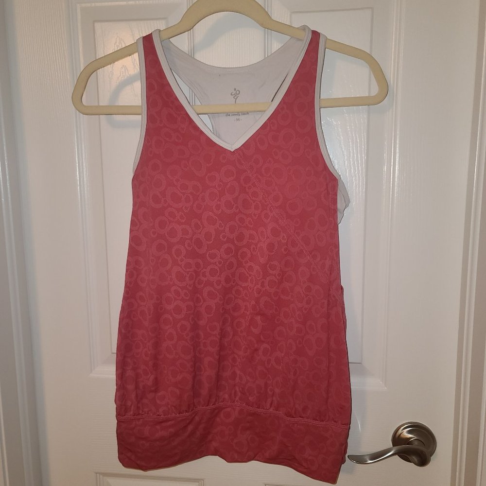 Cozy Orange Pink & White Yoga Tank